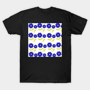 BLUE FLOWER TEXTURE DESIGN T-Shirt